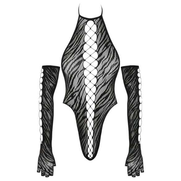 Cottelli - Body mit Handschuhen (schwarz) - S-L