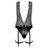 Noir Libido - Body mit Strumpfhalter (Schwarz) - L