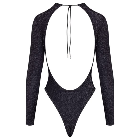 Cottelli - Glitzernder Body mit offenem Rücken (Schwarz) - M