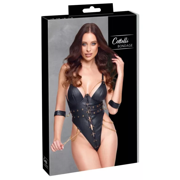 Cottelli - Bondage-Body mit Ketten (schwarz) - L