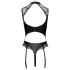 Cottelli - Body mit Strapsen, im Schritt offen (schwarz) - M