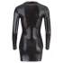 Cottelli - Glänzendes Minikleid mit langen Ärmeln (schwarz)
