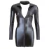 Cottelli - Glänzendes Minikleid mit langen Ärmeln (schwarz) - L