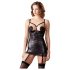 Abierta Fina - Satin Glanz, Push-Up Kleid (Schwarz) - 80B/M