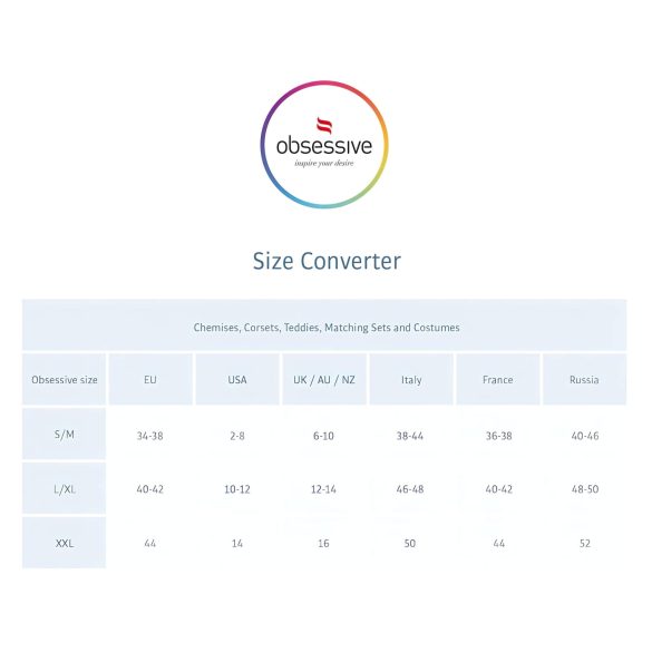 Obsessive Lovica - Spitzen-Negligé und String (Rot)