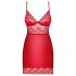 Obsessive Lovica - Spitzen-Nachthemd und String (Rot) - L/XL