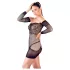Mandy Mystery - Nahtloskleid mit Strass & Tanga, Schwarz (S-L)