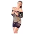 Mandy Mystery - Nahtloskleid mit Strass & Tanga, Schwarz (S-L)