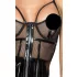 Noir - Lackkleid mit Netzdetail (Schwarz) - M