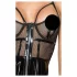 Noir - Lackkleid mit Netzdetail (Schwarz) - XL