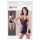 NO:XQSE - Seitennetz-Kleid mit Neckholder und String - Schwarz (S-L)