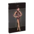 Noir - Transparente Blütenpracht, langes Kleid (schwarz) - XL