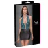 Cottelli - glänzendes Spitzenkleid mit Schnürung (schwarz-grün) - L