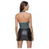 Cottelli - glänzendes Spitzenkleid mit Schnürung (schwarz-grün) - L