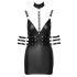 Cottelli Bondage - glänzendes Minikleid mit Halsband (schwarz) - M