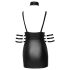 Cottelli Bondage - glänzendes Minikleid mit Halsband (schwarz) - M