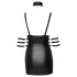 Cottelli Bondage - glänzendes Minikleid mit Halsband (schwarz) - M