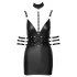 Cottelli Bondage - glänzendes Minikleid mit Halsband (schwarz) - XL