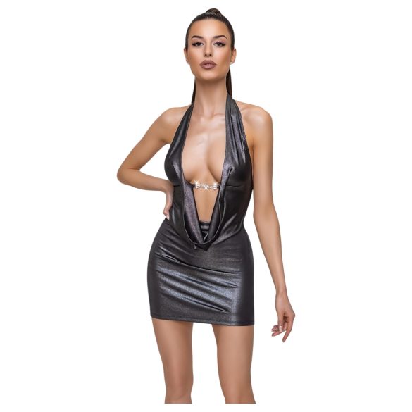 Cottelli Party - Neckholder-Kleid (silber) - XL