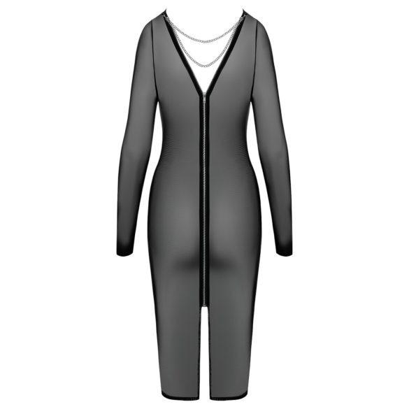 Cottelli Party - Transparenz-Kleid mit Reißverschluss (schwarz) - M