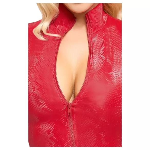 Cottelli - Schlangenhaut-Minikleid (rot) - M