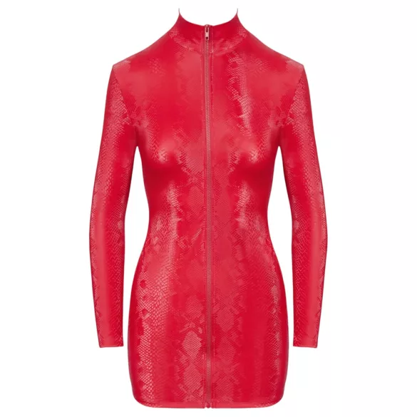 Cottelli - Schlangenhaut-Minikleid (rot) - M