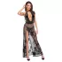 Noir - Transparenter Maxikleid mit Blumenmuster (Schwarz) - M