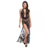 Noir - Transparenter Maxikleid mit Blumenmuster (Schwarz) - M