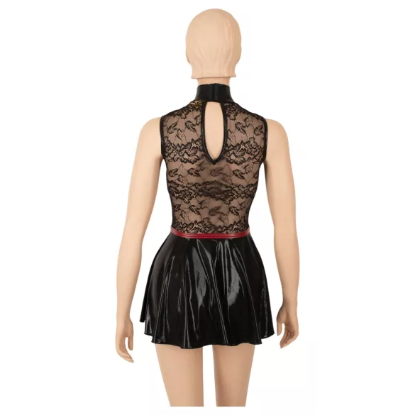 Cottelli - Korsagenförmiges Minikleid aus Spitze (schwarz)