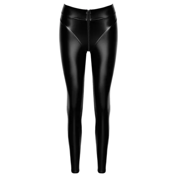 Noir - glänzende lange Hose (schwarz) - L