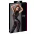 Cottelli - kurzärmeliger glänzender Overall (schwarz) - M