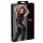 Cottelli - kurzärmeliger glänzender Overall (schwarz) - XL
