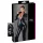 Cottelli Plus Size - glänzender langärmeliger Party-Overall (schwarz)
