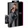 Cottelli Plus Size - glänzender langärmeliger Party-Overall (schwarz) - 3XL