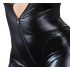 Cottelli Plus Size - glänzender langärmeliger Party-Overall (schwarz) - 3XL