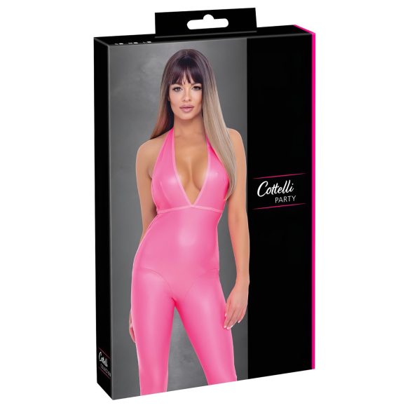 Cottelli Party – Overall mit tiefem Rückenausschnitt (Pink) - L