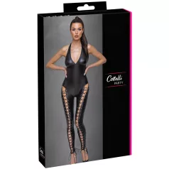 Cottelli Party - Halterneck-Overall mit Schnürung (Schwarz)