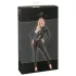 Noir - Schlangenhaut-Look, langer Overall (schwarz) - M