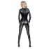 Noir - Schlangenhaut-Look, langer Overall (schwarz) - XL