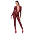Noir Kink Royal - transparente Catsuit (Rot) - L