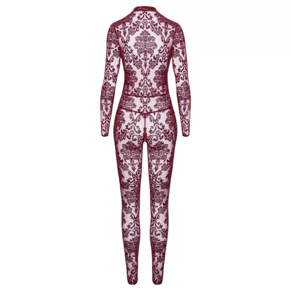 Noir Kink Royal - transparente Catsuit (Rot) - L