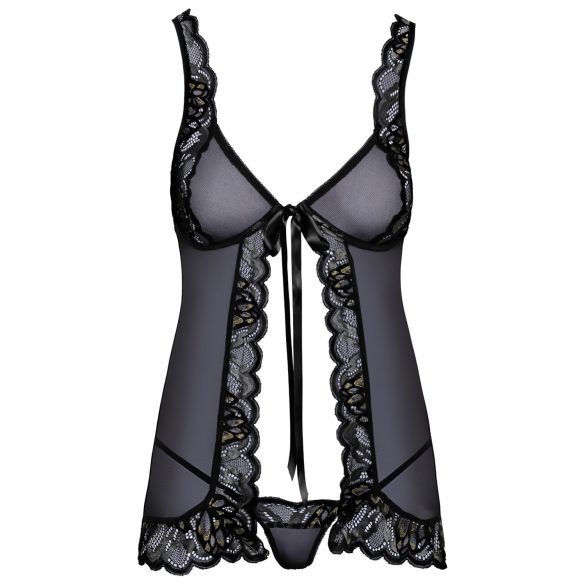 Kissable - offenes Babydoll (schwarz)