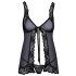 Kissable - offenes Babydoll (schwarz)