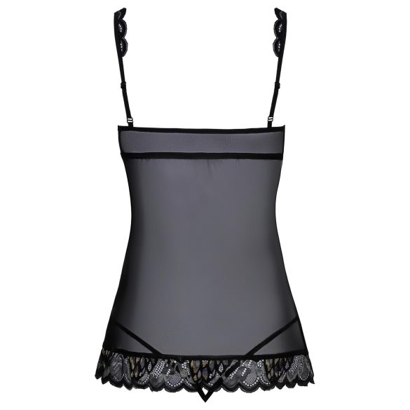 Kissable - offenes Babydoll (schwarz)