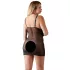 Cottelli Plus Size - Spitzen-Negligé transparent (schwarz) - 2XL
