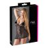 Cottelli Plus Size - Spitzen-Negligé Schwarz - 4XL