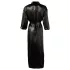 Cottelli - Satin-Morgenmantel (schwarz) - 2XL/3XL