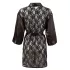 Cottelli - Satin-Spitzenkurzrobe (schwarz) - L/XL