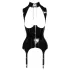 Black Level - Offenes Oberteil mit Strapsen (Schwarz) - XL