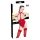 Black Level - Offener Body mit Halsband (Rot) - S